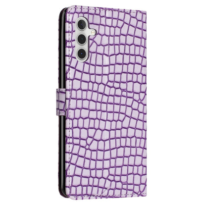 For Samsung Galaxy A04s 4G (164.7 x 76.7 x 9.1 mm) Anti-scratch Leather Wallet Stand Cover Crocodile Texture Phone Case