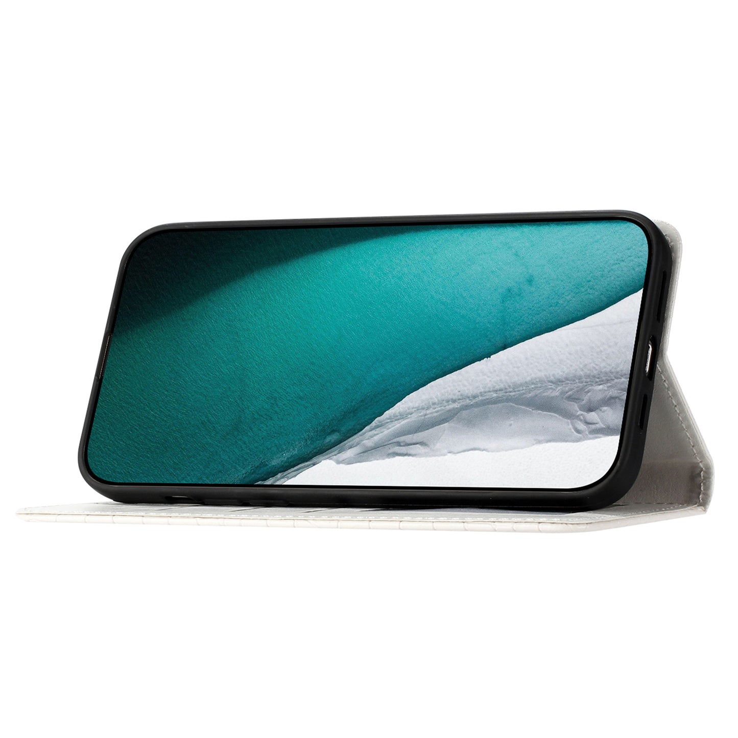 For Samsung Galaxy A04s 4G (164.7 x 76.7 x 9.1 mm) Anti-scratch Leather Wallet Stand Cover Crocodile Texture Phone Case