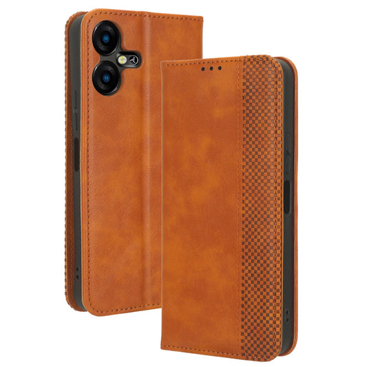 Retro Phone Case for Tecno Pova Neo 3 4G LH6n , PU Leather Stand Wallet Flip Cover