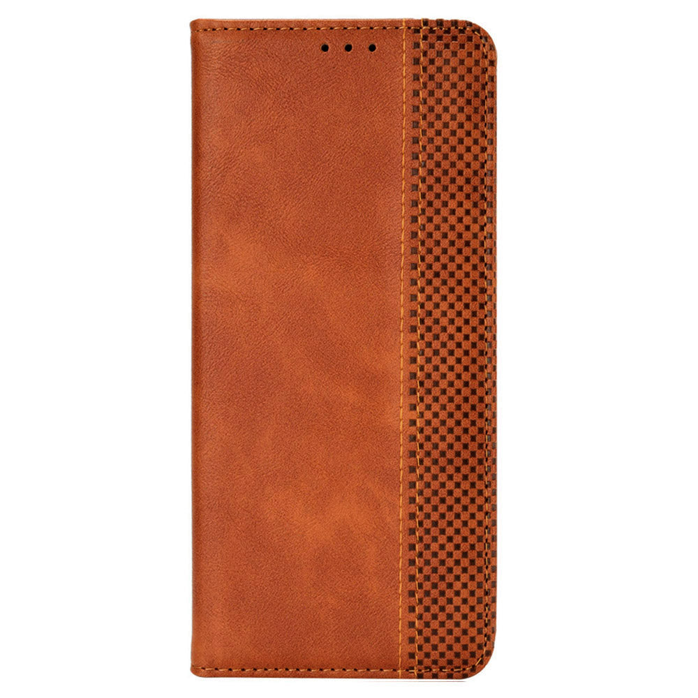 Retro Wallet Case for Nokia C110 , PU Leather Stand Magnetic Absorption Phone Cover