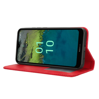 Retro Wallet Case for Nokia C110 , PU Leather Stand Magnetic Absorption Phone Cover
