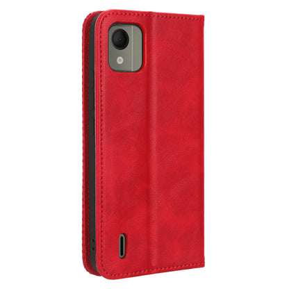 Retro Wallet Case for Nokia C110 , PU Leather Stand Magnetic Absorption Phone Cover