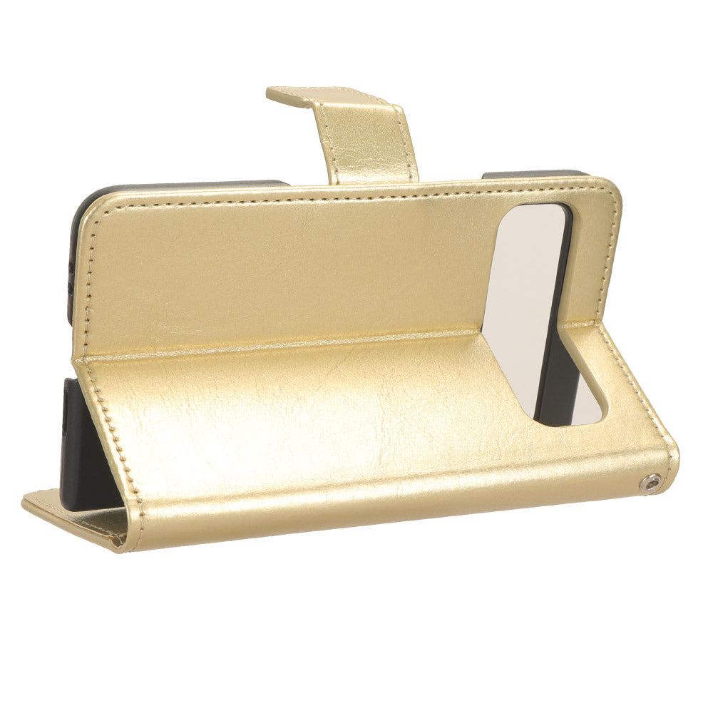 For Google Pixel Fold PU Leather + PC Phone Case Crazy Horse Texture Wallet Stand Flip Cover