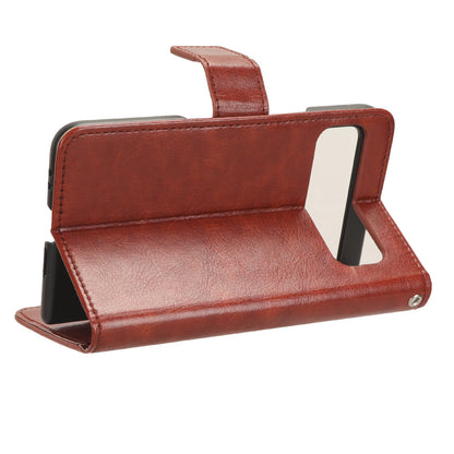 For Google Pixel Fold PU Leather + PC Phone Case Crazy Horse Texture Wallet Stand Flip Cover