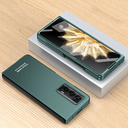 For Honor Magic V2 5G Hard PC Phone Case Full Body Shockproof Cover with Tempered Glass Film