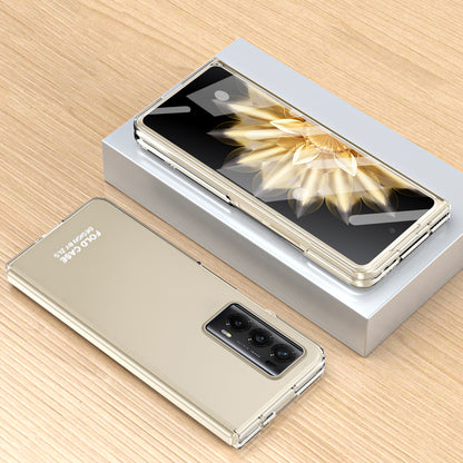 For Honor Magic V2 5G Hard PC Phone Case Full Body Shockproof Cover with Tempered Glass Film
