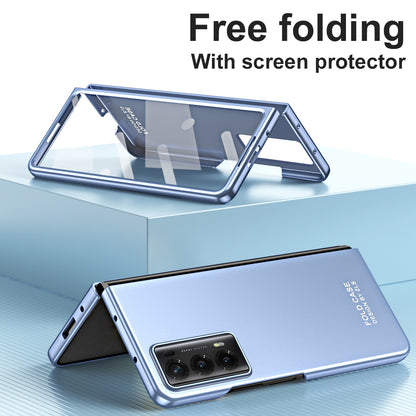 For Honor Magic V2 5G Hard PC Phone Case Full Body Shockproof Cover with Tempered Glass Film