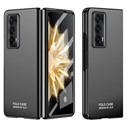 For Honor Magic V2 5G Hard PC Phone Case Full Body Shockproof Cover with Tempered Glass Film