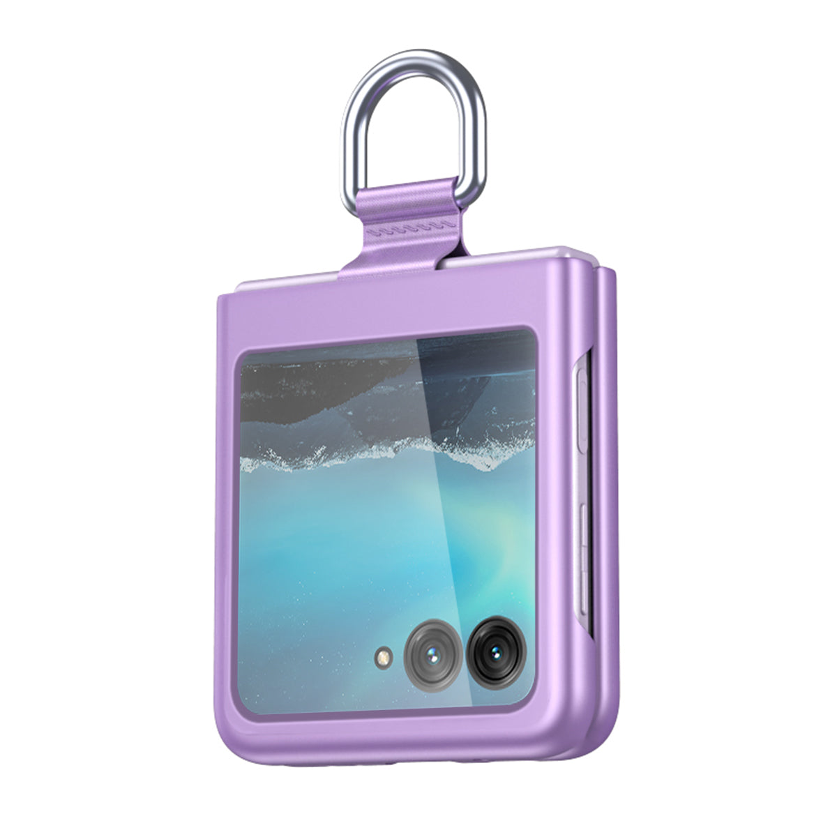 For Motorola Razr 40 Ultra 5G Rubberized Hard PC Phone Case Ring Holder Anti Drop Protective Cover