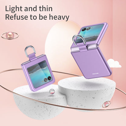 For Motorola Razr 40 Ultra 5G Rubberized Hard PC Phone Case Ring Holder Anti Drop Protective Cover