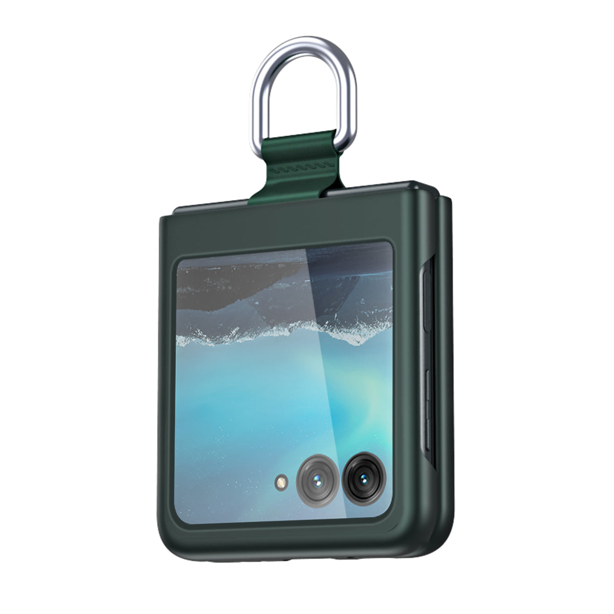 For Motorola Razr 40 Ultra 5G Rubberized Hard PC Phone Case Ring Holder Anti Drop Protective Cover