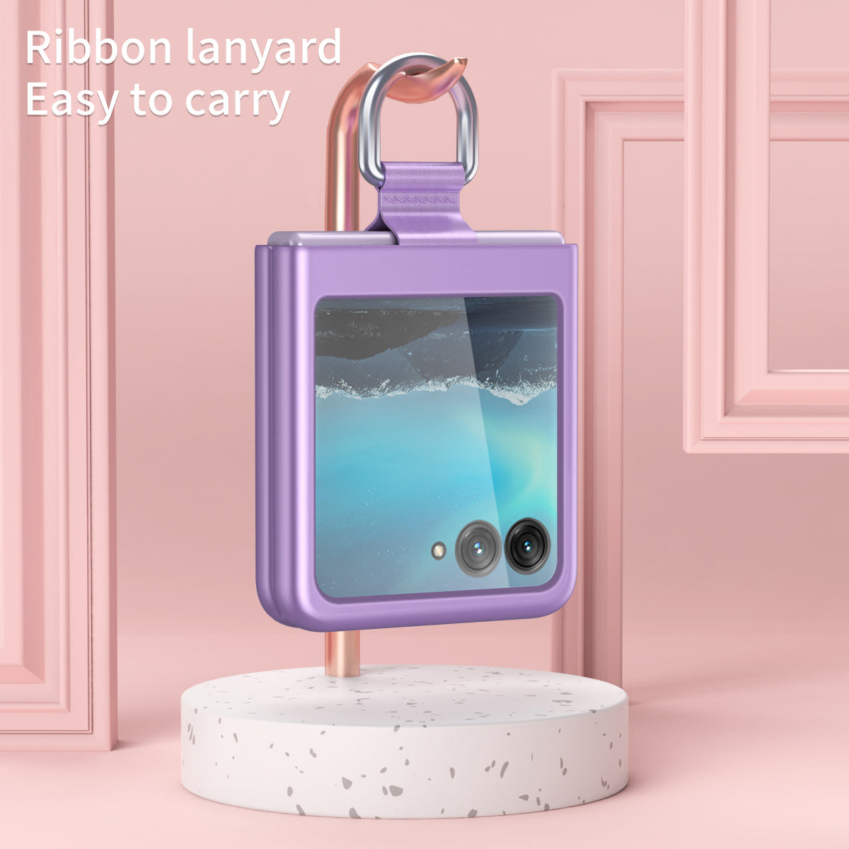 For Motorola Razr 40 Ultra 5G Rubberized Hard PC Phone Case Ring Holder Anti Drop Protective Cover