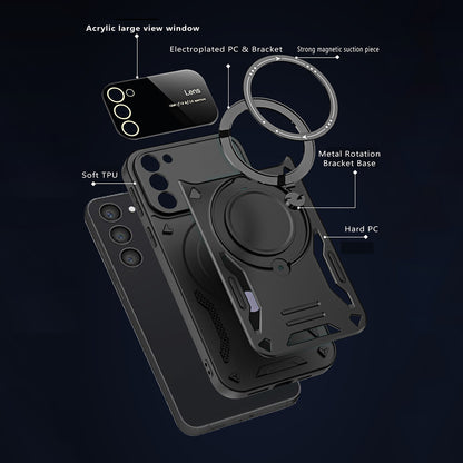 Kickstand Phone Case for Samsung Galaxy S23 , PC+TPU Back Cover Compatible with MagSafe