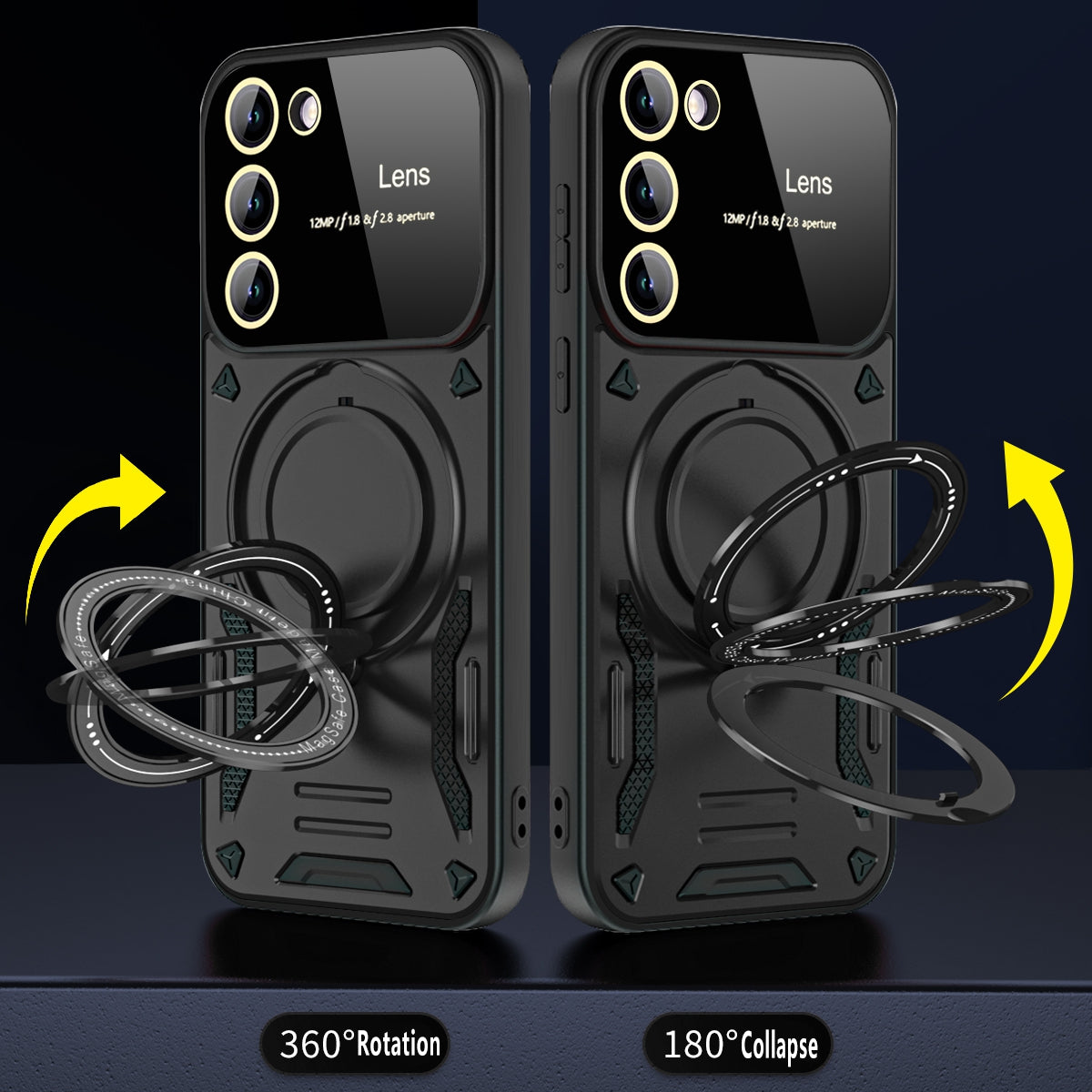 Kickstand Phone Case for Samsung Galaxy S23 , PC+TPU Back Cover Compatible with MagSafe