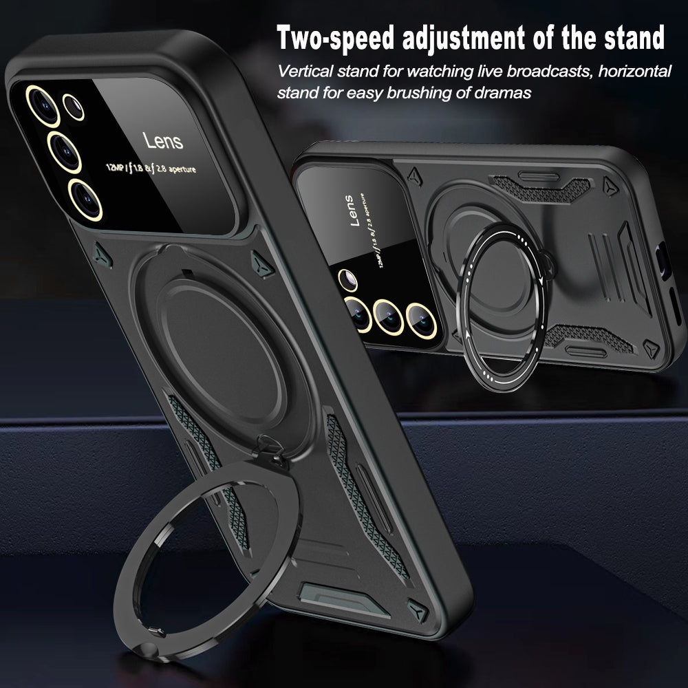 Kickstand Phone Case for Samsung Galaxy S23 , PC+TPU Back Cover Compatible with MagSafe