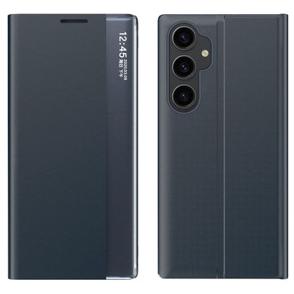 View Window Phone Shell for Samsung Galaxy S23 FE Anti-scratch PU Leather Flip Stand Cover