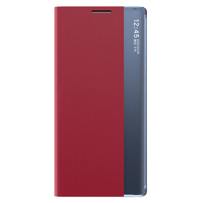 View Window Phone Shell for Samsung Galaxy S23 FE Anti-scratch PU Leather Flip Stand Cover