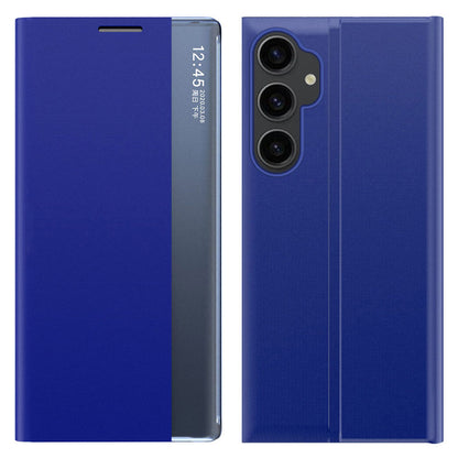 View Window Phone Shell for Samsung Galaxy S23 FE Anti-scratch PU Leather Flip Stand Cover