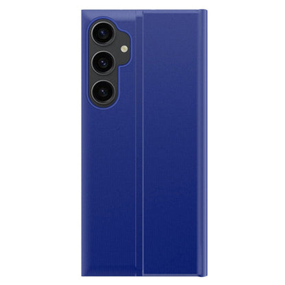 View Window Phone Shell for Samsung Galaxy S23 FE Anti-scratch PU Leather Flip Stand Cover