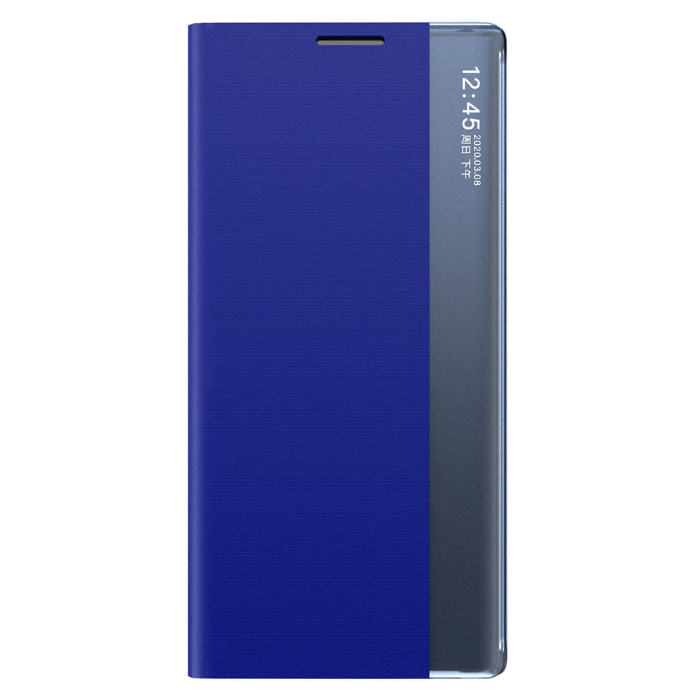 View Window Phone Shell for Samsung Galaxy S23 FE Anti-scratch PU Leather Flip Stand Cover