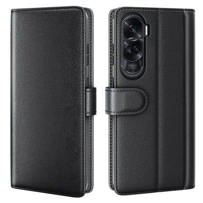 For Honor 90 Lite 5G / X50i 5G Shockproof Phone Case Genuine Split Leather Wallet Stand Cover