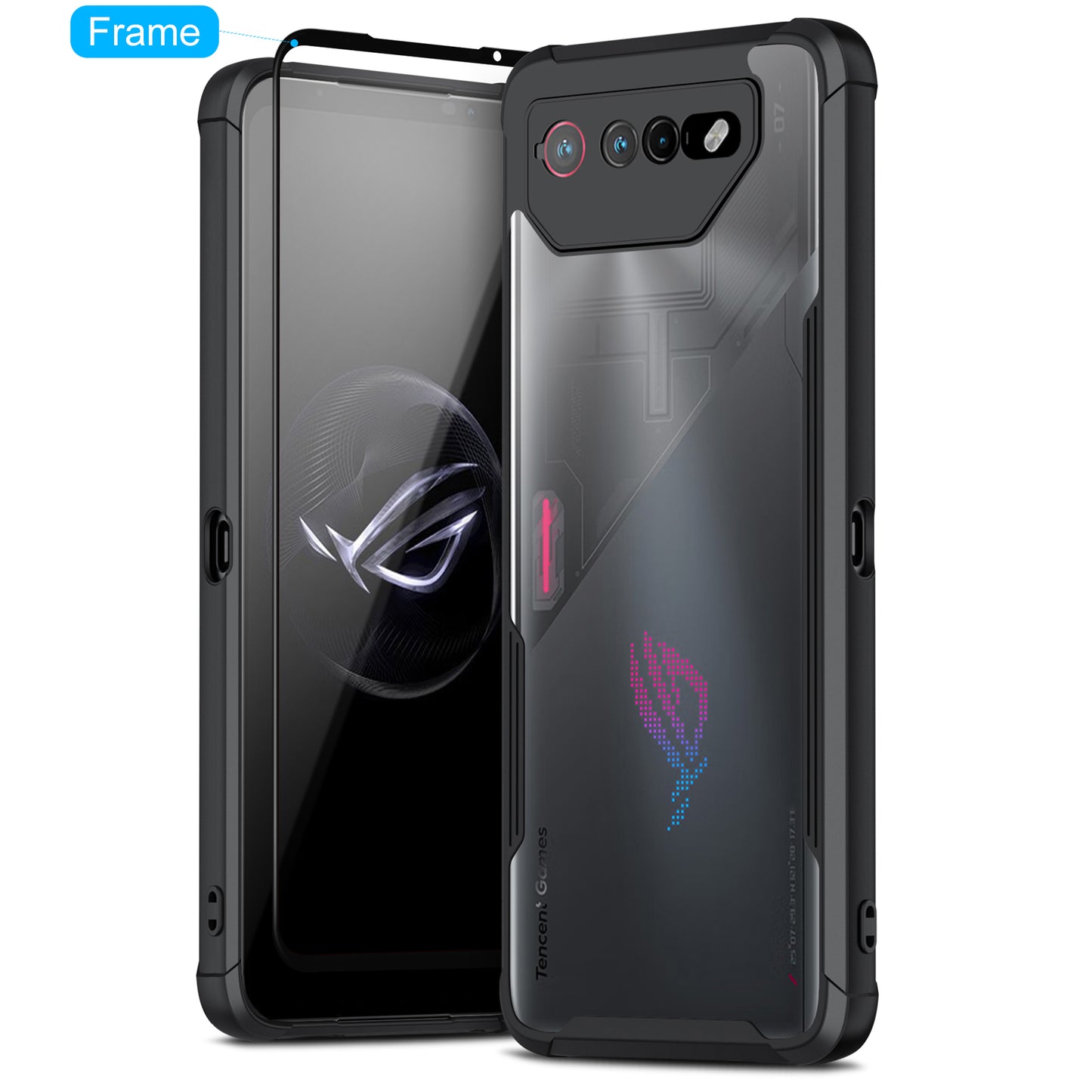 For Asus ROG Phone 6 5G / ROG Phone 7 5G Anti-Scratch Phone Case Hard PC+TPU Phone Cover