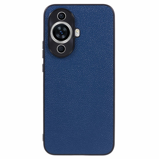 For Huawei nova 11 Camera Protection Phone Case Genuine Cow Leather+PC+TPU Shockproof Cover