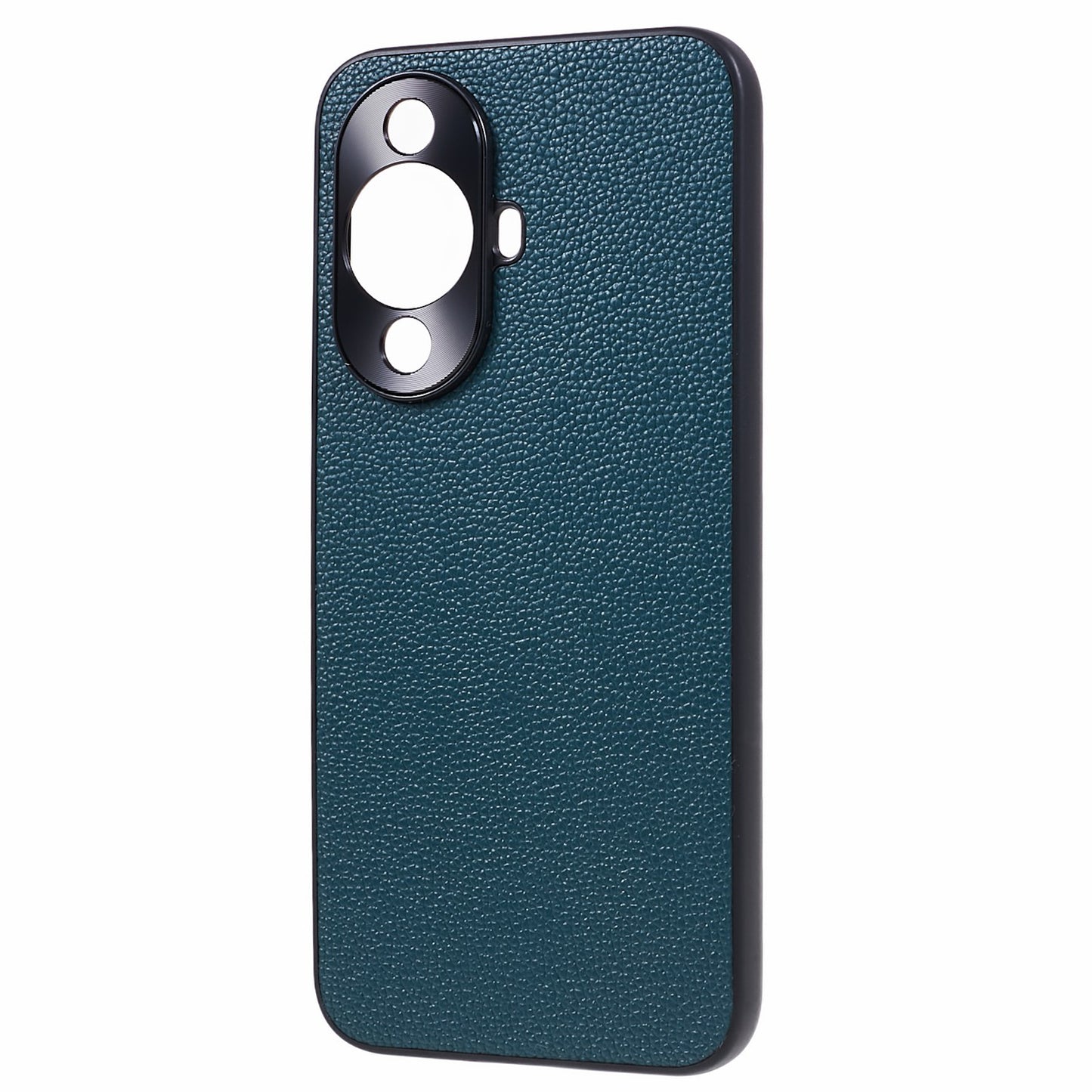 For Huawei nova 11 Camera Protection Phone Case Genuine Cow Leather+PC+TPU Shockproof Cover