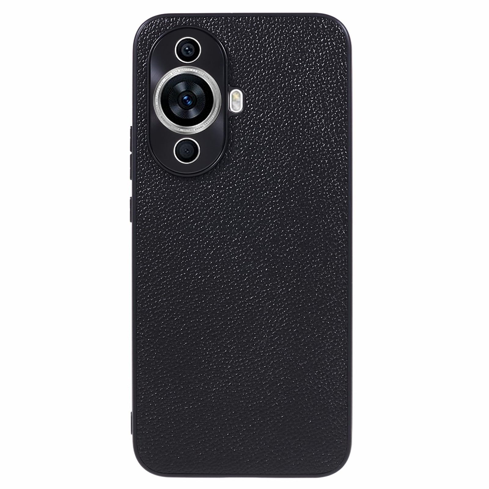 For Huawei nova 11 Camera Protection Phone Case Genuine Cow Leather+PC+TPU Shockproof Cover