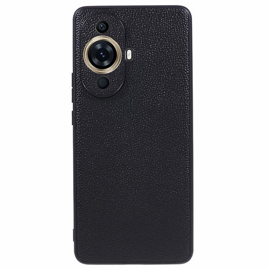 For Huawei nova 11 Pro / nova 11 Ultra Precise Cutouts Phone Case Genuine Cow Leather+PC+TPU Back Cover