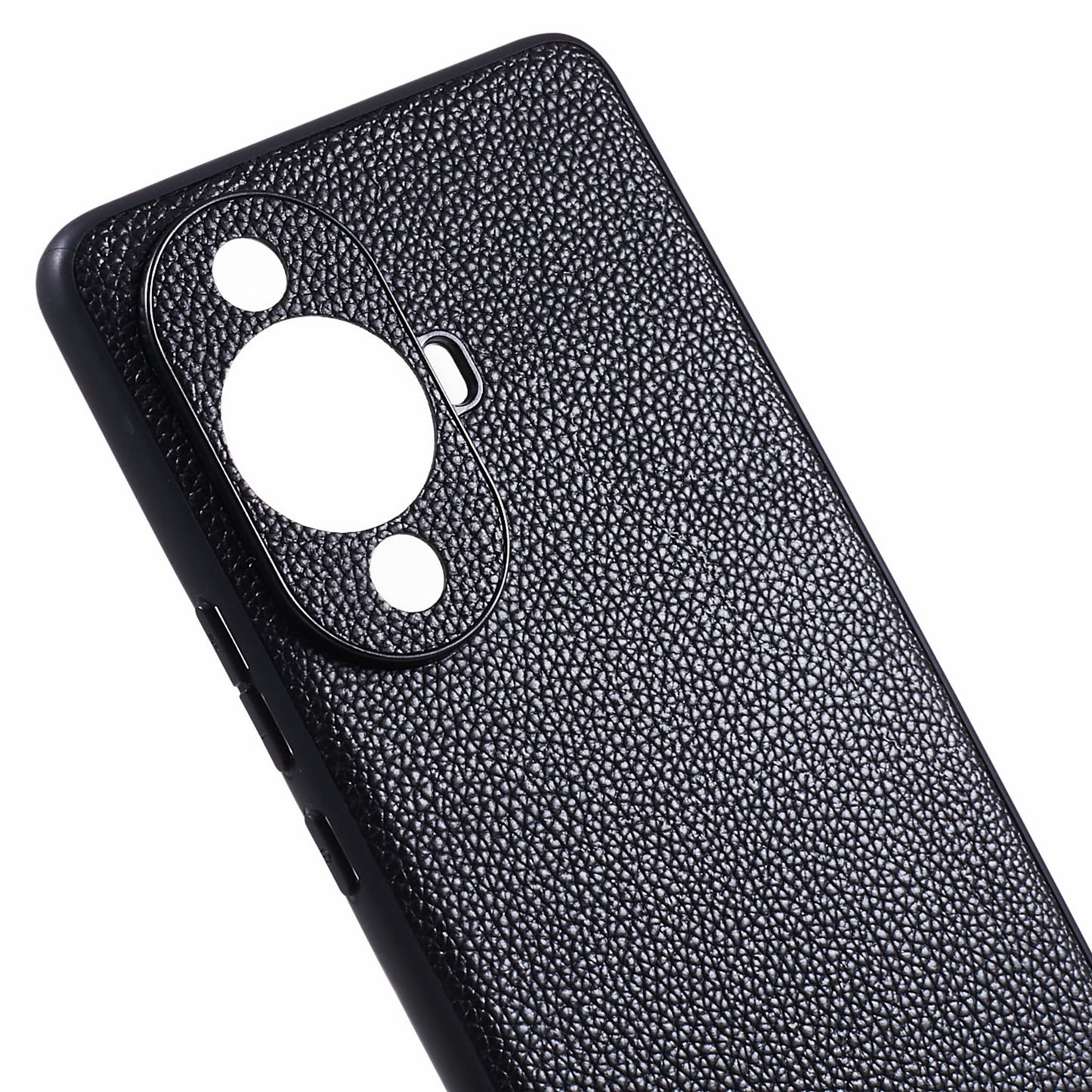 For Huawei nova 11 Pro / nova 11 Ultra Precise Cutouts Phone Case Genuine Cow Leather+PC+TPU Back Cover