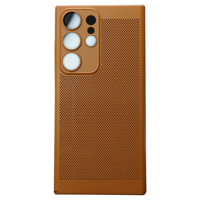 For Samsung Galaxy S23 Ultra Breathable Heat Dissipating Mesh Phone Case Hard PC Slim Phone Cover