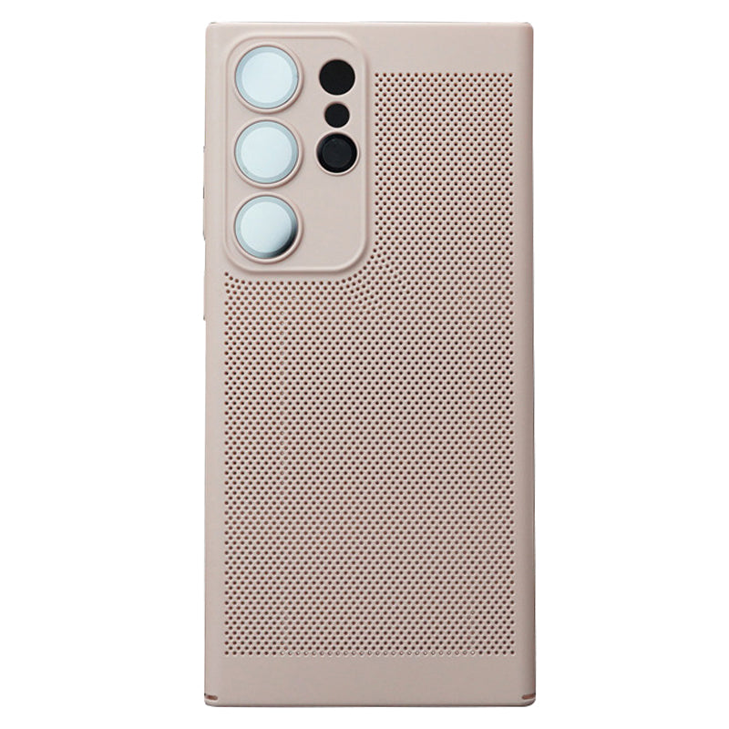 For Samsung Galaxy S23 Ultra Breathable Heat Dissipating Mesh Phone Case Hard PC Slim Phone Cover