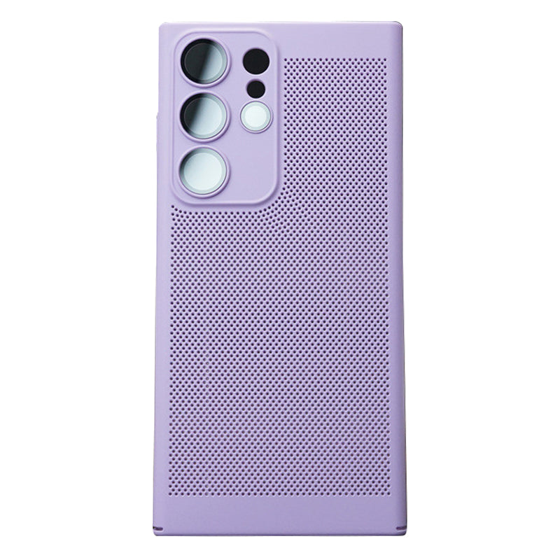 For Samsung Galaxy S23 Ultra Breathable Heat Dissipating Mesh Phone Case Hard PC Slim Phone Cover