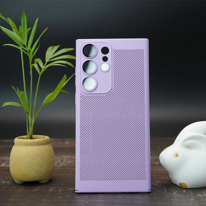 For Samsung Galaxy S23 Ultra Breathable Heat Dissipating Mesh Phone Case Hard PC Slim Phone Cover