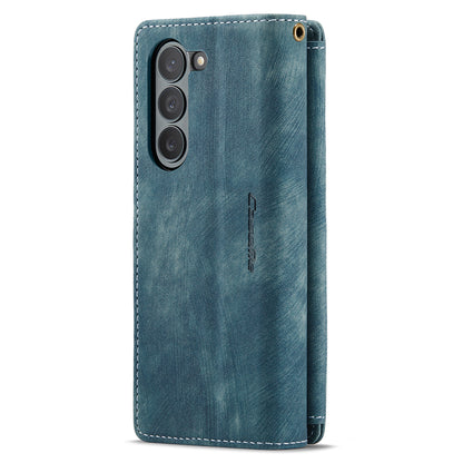 CASEME C30 Series for Samsung Galaxy Z Fold5 5G Zipper Pocket Phone Case 5 Card Slots Leather Cover with Pen Holder