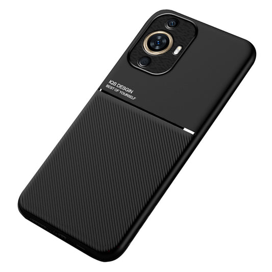 For Huawei nova 11 PU Leather+TPU Case Phone Cover with Built-in Magnetic Holder Metal Sheet