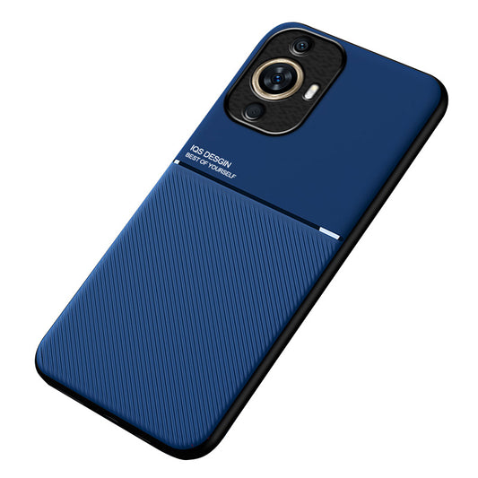 For Huawei nova 11 PU Leather+TPU Case Phone Cover with Built-in Magnetic Holder Metal Sheet