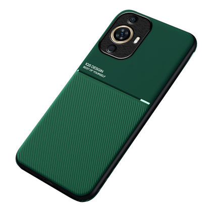 For Huawei nova 11 PU Leather+TPU Case Phone Cover with Built-in Magnetic Holder Metal Sheet