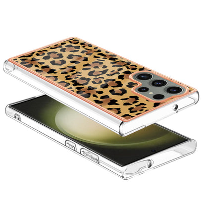 YB IMD Series-19 Style D Phone Case for Samsung Galaxy S23 Ultra , 2.0mm TPU Pattern IMD Electroplating Cover