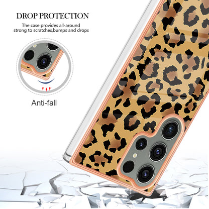 YB IMD Series-19 Style D Phone Case for Samsung Galaxy S23 Ultra , 2.0mm TPU Pattern IMD Electroplating Cover
