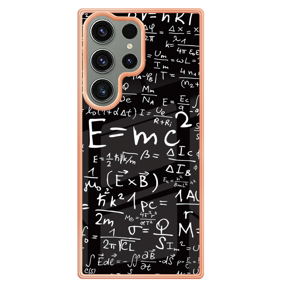 YB IMD Series-19 Style D Phone Case for Samsung Galaxy S23 Ultra , 2.0mm TPU Pattern IMD Electroplating Cover