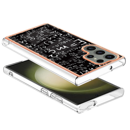 YB IMD Series-19 Style D Phone Case for Samsung Galaxy S23 Ultra , 2.0mm TPU Pattern IMD Electroplating Cover