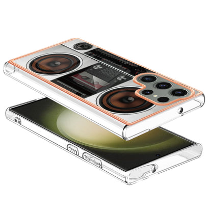 YB IMD Series-19 Style D Phone Case for Samsung Galaxy S23 Ultra , 2.0mm TPU Pattern IMD Electroplating Cover