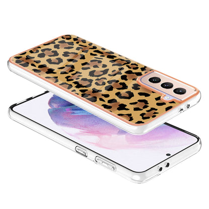 YB IMD Series-19 Style D 2.0mm TPU Case for Samsung Galaxy S21 FE 5G , IMD Pattern Electroplating Anti-Drop Phone Cover
