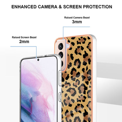 YB IMD Series-19 Style D 2.0mm TPU Case for Samsung Galaxy S21 FE 5G , IMD Pattern Electroplating Anti-Drop Phone Cover