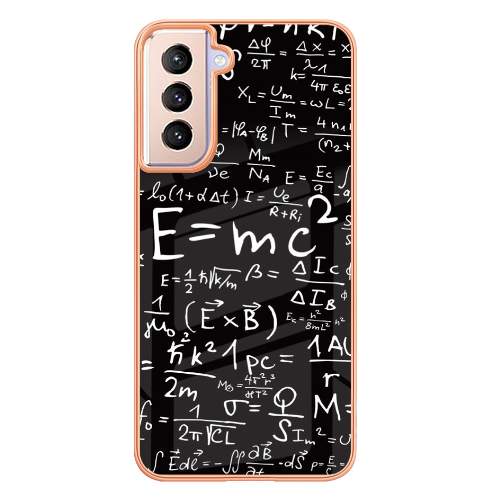 YB IMD Series-19 Style D 2.0mm TPU Case for Samsung Galaxy S21 FE 5G , IMD Pattern Electroplating Anti-Drop Phone Cover