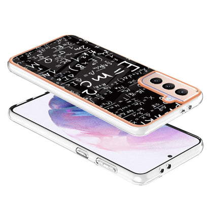 YB IMD Series-19 Style D 2.0mm TPU Case for Samsung Galaxy S21 FE 5G , IMD Pattern Electroplating Anti-Drop Phone Cover