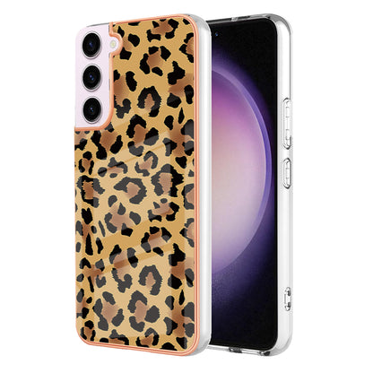 YB IMD Series-19 Style D Electroplating TPU Cover for Samsung Galaxy S22 5G , Pattern IMD 2.0mm Protective Phone Cover