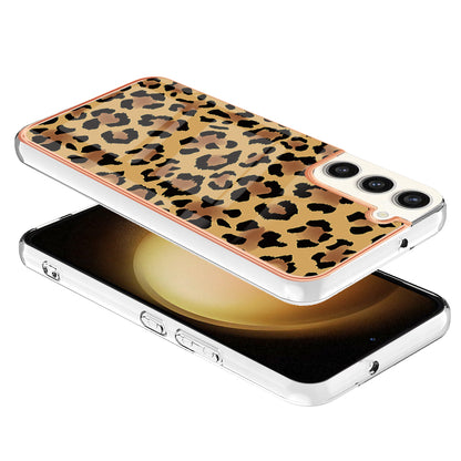 YB IMD Series-19 Style D Electroplating Case for Samsung Galaxy S23+ , 2.0mm TPU IMD Pattern Phone Cover